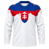 Originál bieleho dresu hokejovej reprezentácie s motívom Tatier Originál bieleho dresu hokejovej reprezentácie s motívom Tatier