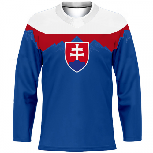 Fanúšikovský dres Slovensko modrý - sublimovaný s motívom Tatier