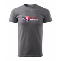 Fanúšikovské tričko šedé Hockey Slovakia 