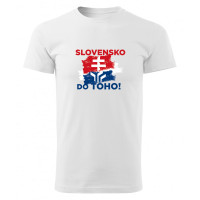 Fanúšikovské tričko biele Hockey Slovakia