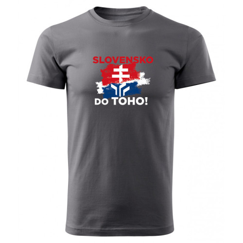 Fanúšikovské tričko šedé Hockey Slovakia 
