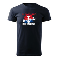 Fanúšikovské tričko modré Hockey Slovakia 