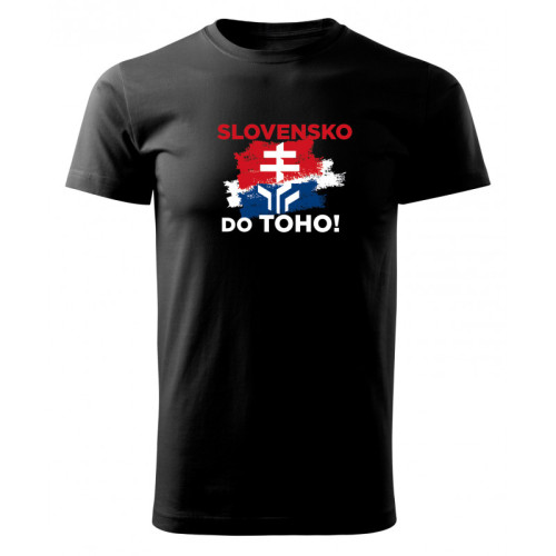 Fanúšikovské tričko čierne Hockey Slovakia 