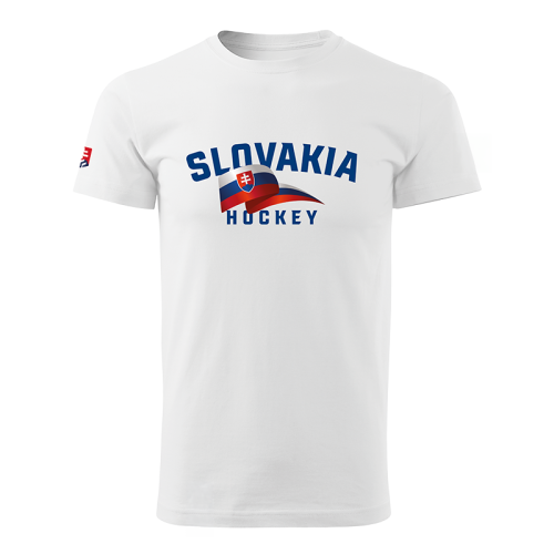 Fanúšikovské tričko biele Slovakia Hockey