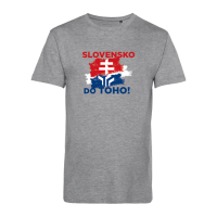 Fanúšikovské tričko svetlošedé Hockey Slovakia 