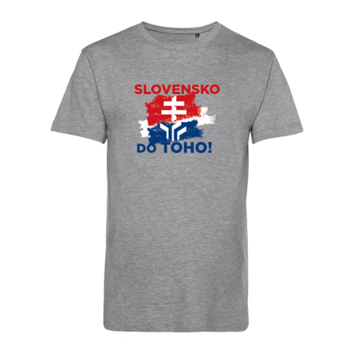 Fanúšikovské tričko svetlošedé Hockey Slovakia 