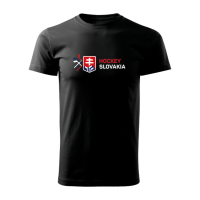Fanúšikovské tričko čierne Hockey Slovakia 