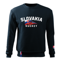 Mikina bez kapucne modrá s logom Slovakia Hockey